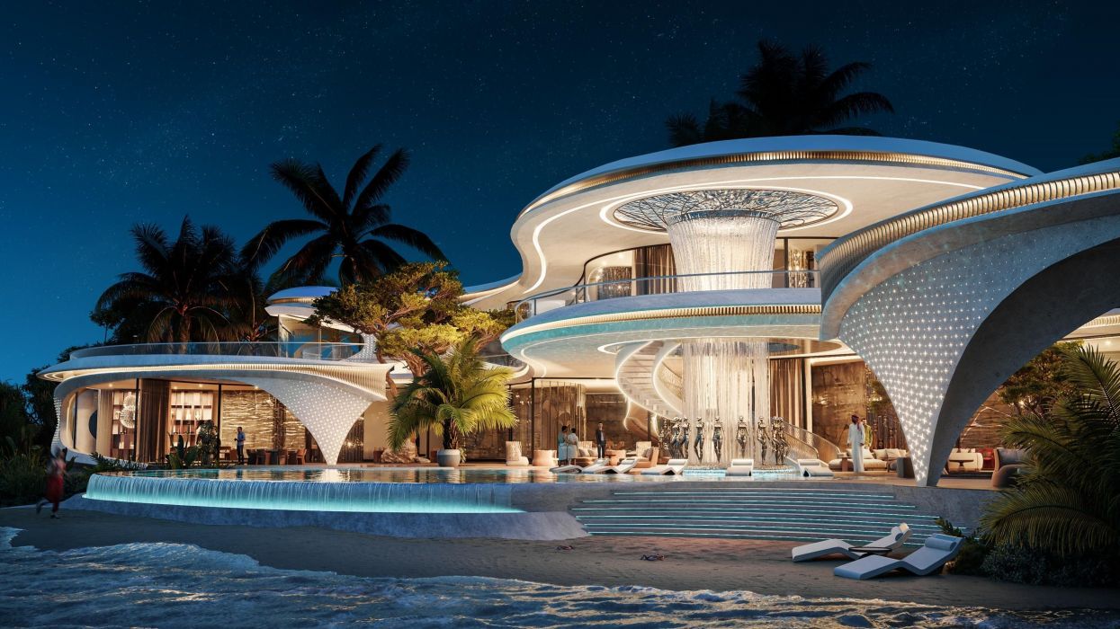 Дизайн Проекты - Дома И Коттеджи - Дом На Частном Острове В Дубае 8200 Кв. - Фото  1